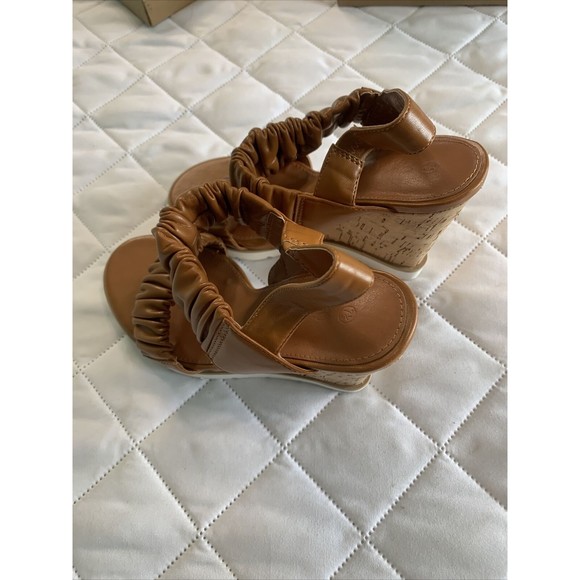 PiePieBuy 7 1/2Platform Wedge Sandals Open Toe Elastic Ankle Strap Dress Sandals - Picture 10 of 13